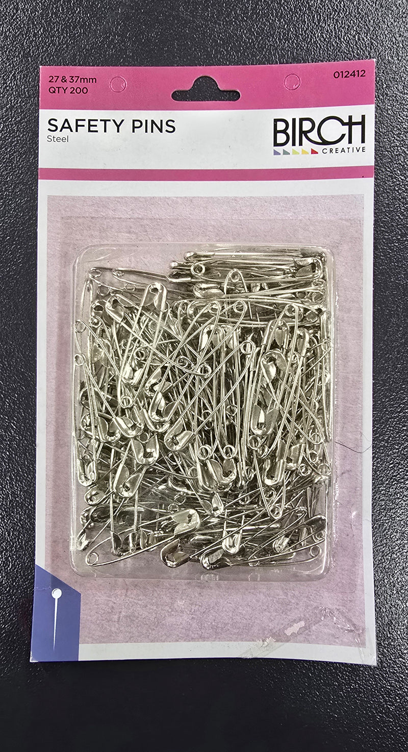 Safety Pins Silver 27 & 37mm