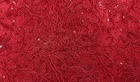 Sequin Corded Lace Fantasia Red