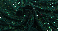 Sequin Stretch Velvet Bottle Green