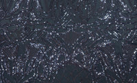 Sequinned Stretch Mesh Bedazzled Navy