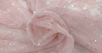 Sequinned Tulle 3D Flower Pink