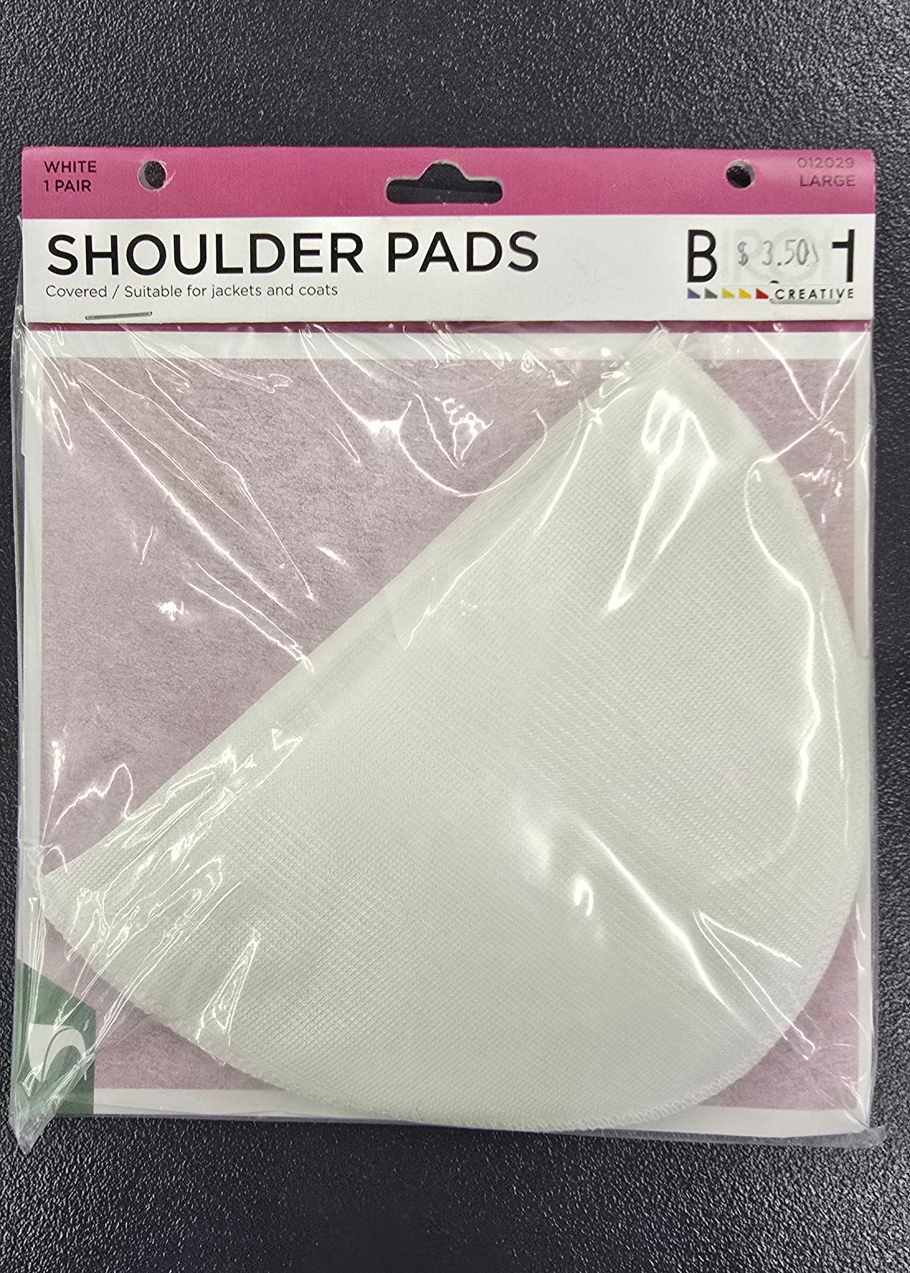 Shoulder Pads Covered Large White