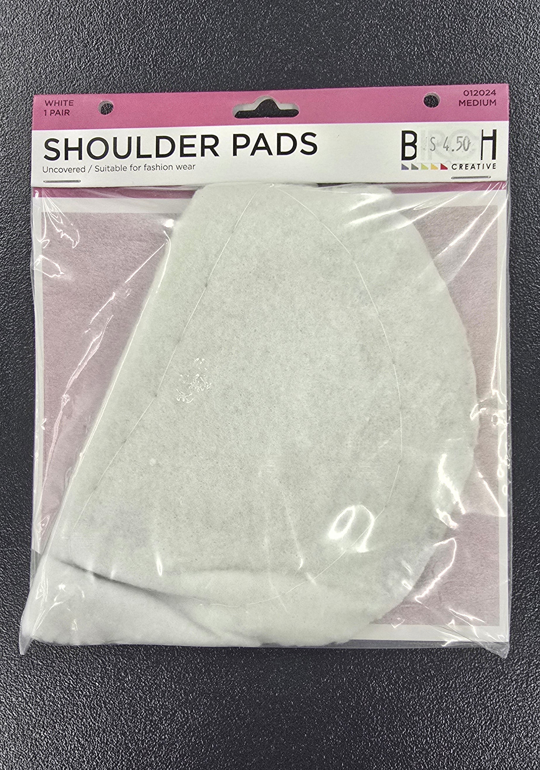 Shoulder Pads Uncovered Medium White
