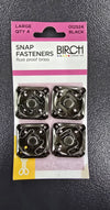 21mm Square Snap Fasteners Black