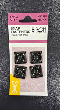 14mm Square Snap Fasteners Black