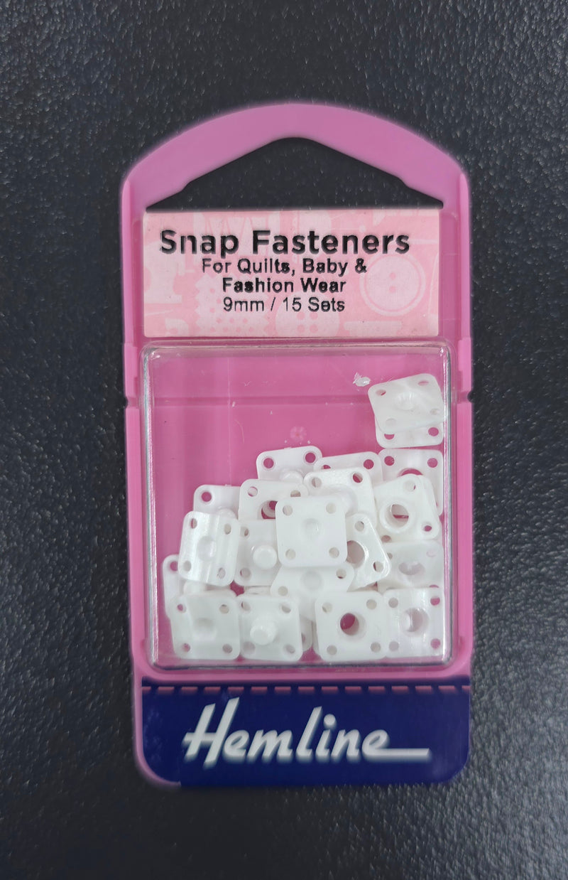 9mm Snap Fasteners White