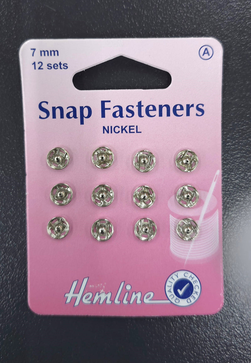 7mm Snap Fasteners Nickel