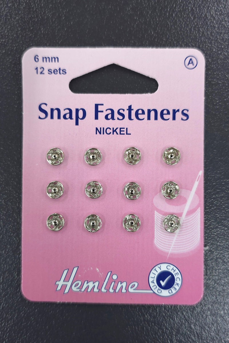 6mm Snap Fasteners Nickel