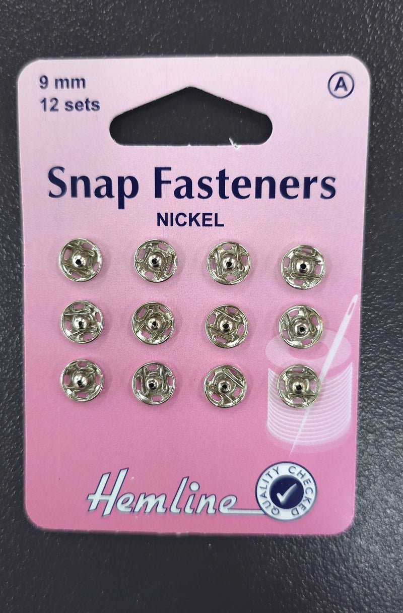 9mm Snap Fasteners Nickel