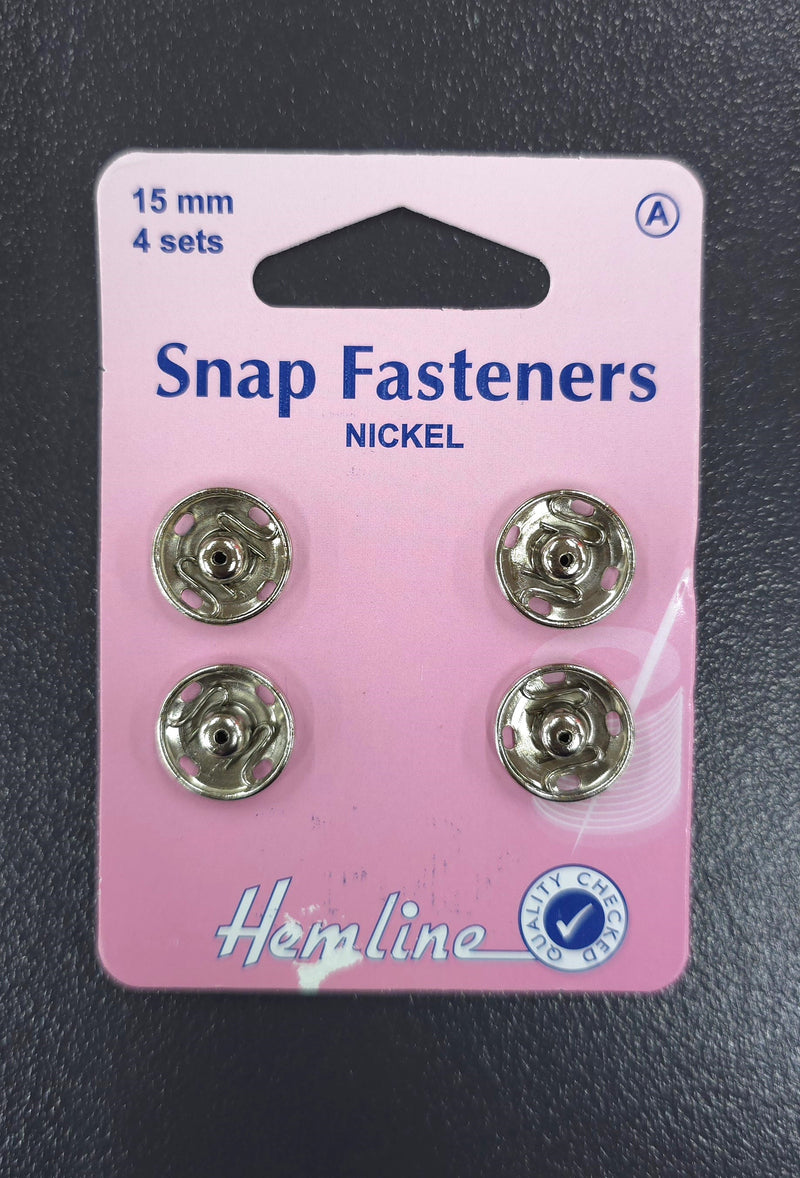 15mm Snap Fasteners Nickel