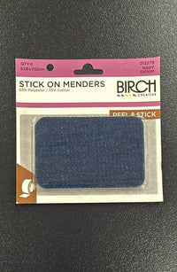 Stick On Menders Navy Denim