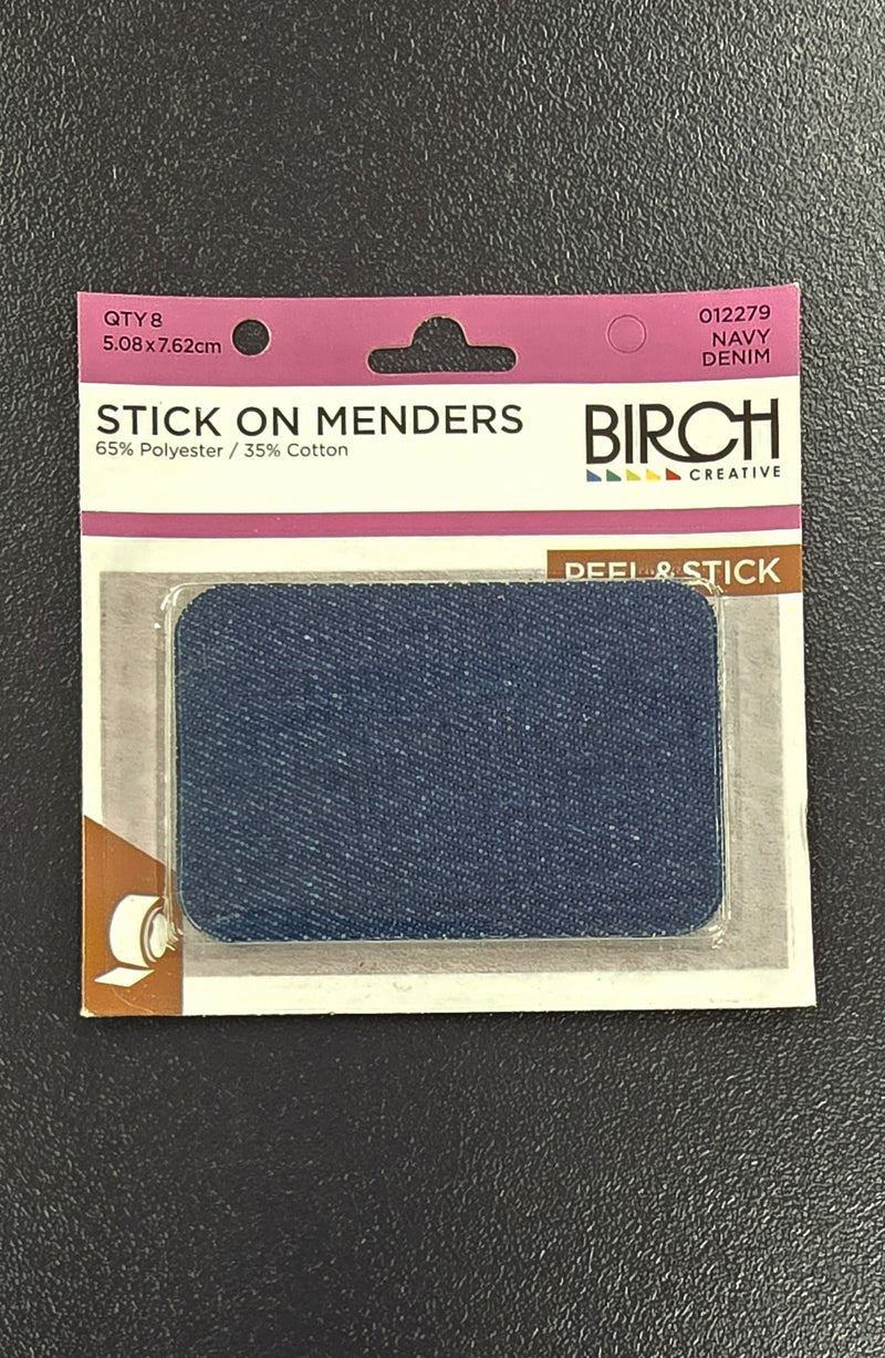 Stick On Menders Navy Denim