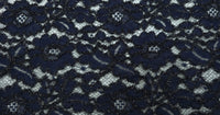 Embroidered Lace Metallic Dream Dark Navy