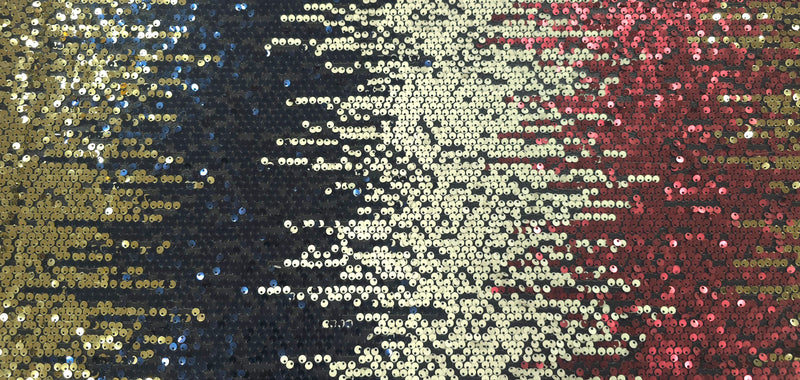 Stretch Sequin Jigsaw Stripes