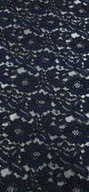 Embroidered Lace Metallic Dream Dark Navy