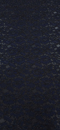 Embroidered Lace Metallic Dream Dark Navy
