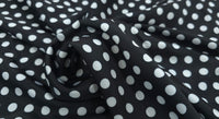 Woven Stretch Polyester Polka Dot