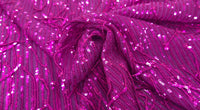 Stretch Sequin Hot Pink Fringe