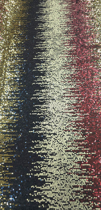 Stretch Sequin Jigsaw Stripes