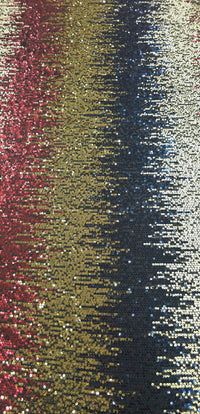 Stretch Sequin Jigsaw Stripes