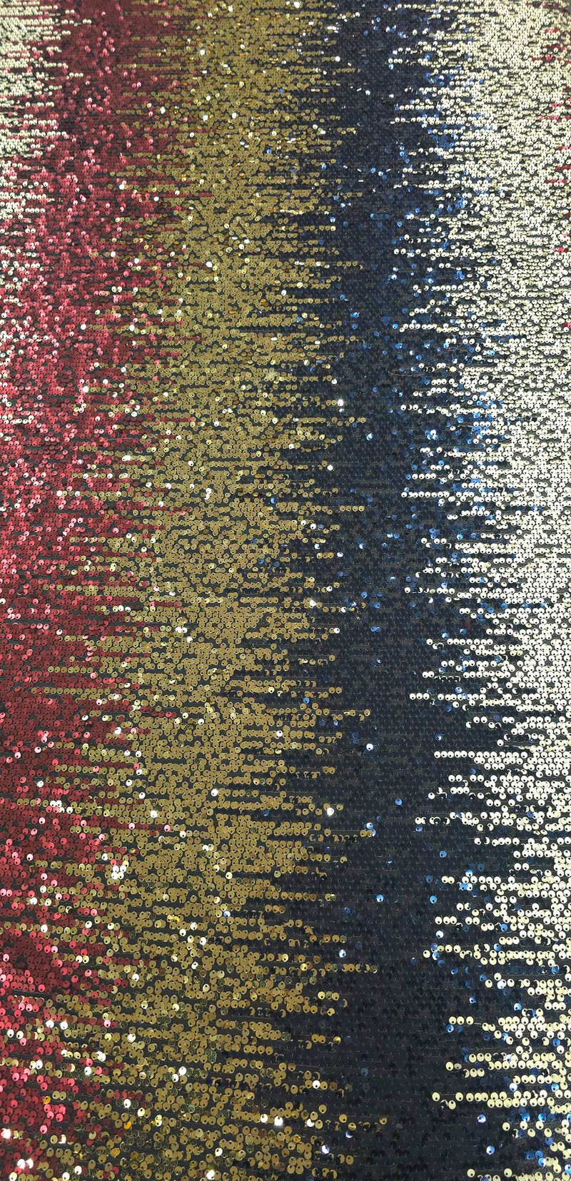 Stretch Sequin Jigsaw Stripes