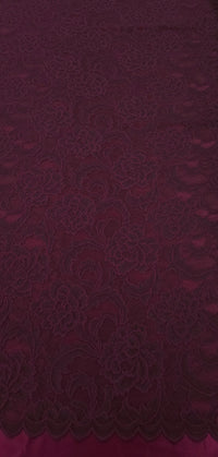Stretch Lace Intricate Black Cherry