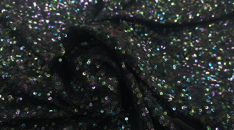 Stretch Sequin Peacock Green