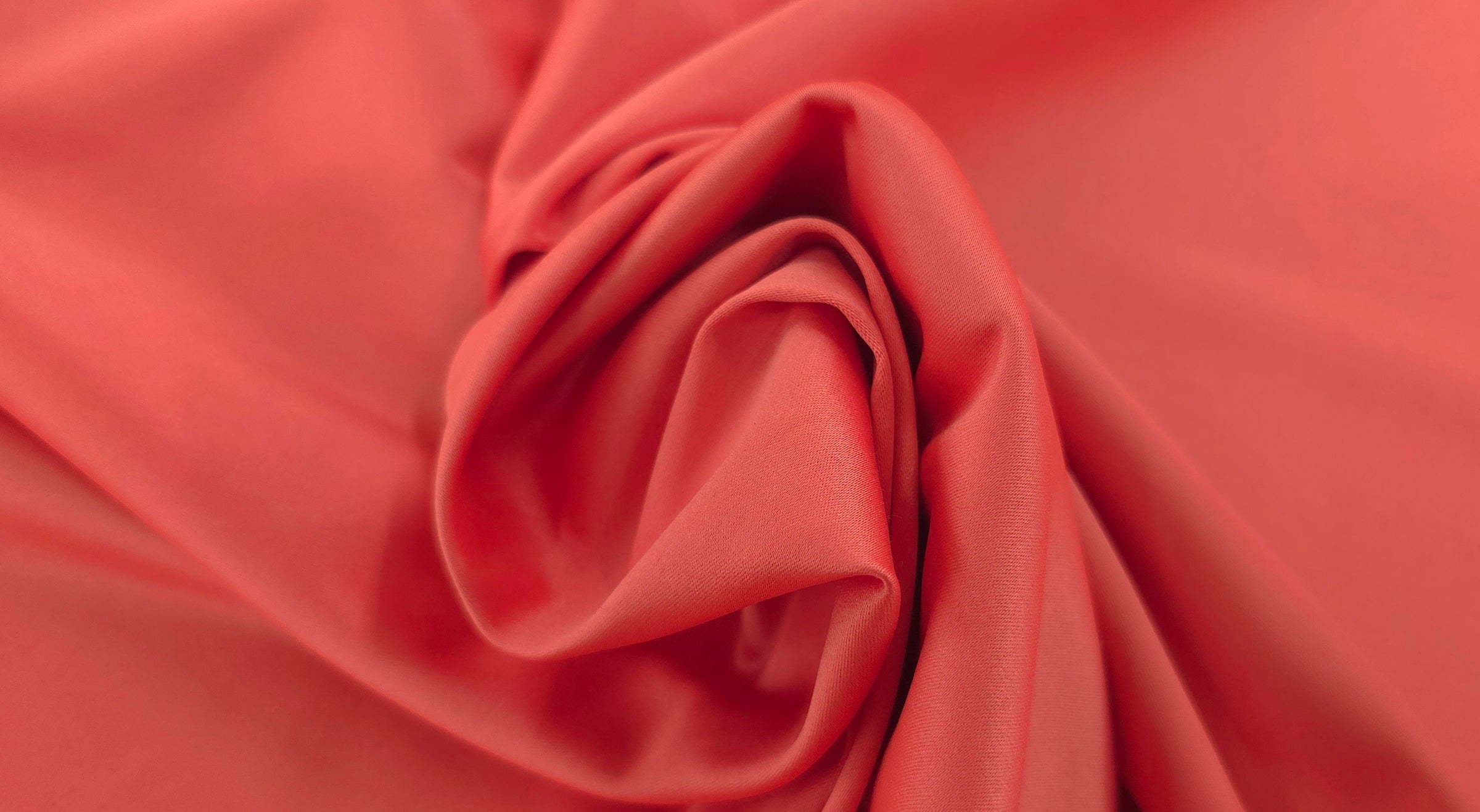 Stretch Cotton Sateen Coral