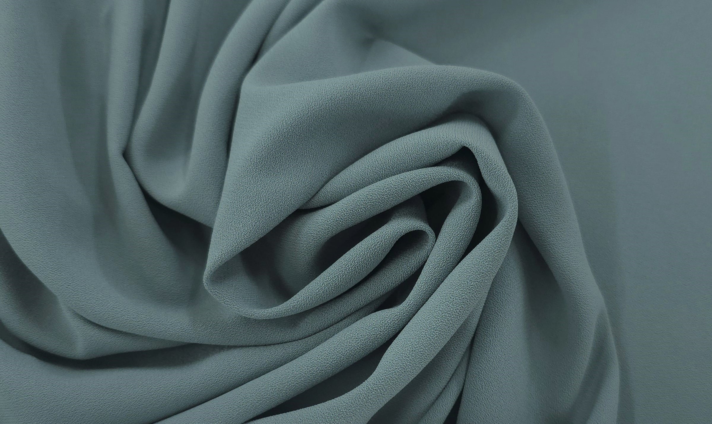 Stretch Polyester Crepe Duck Egg