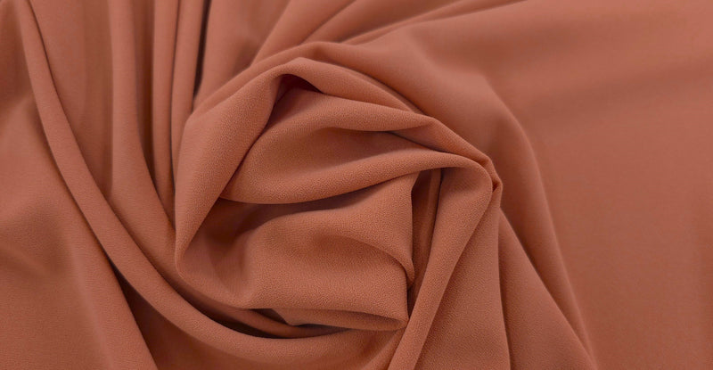 Stretch Polyester Crepe Salmon