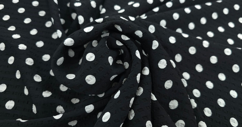 Seersucker Polyester Polka Dot
