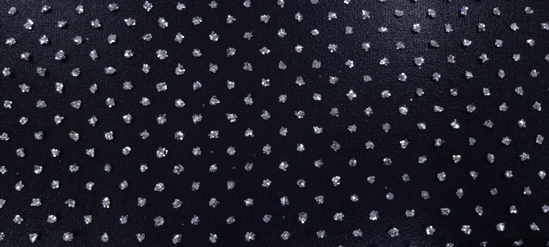 Twinkle Tulle Black with Silver