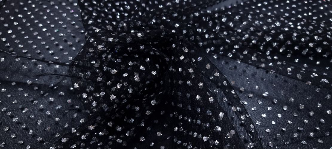 Twinkle Tulle black with silver 2