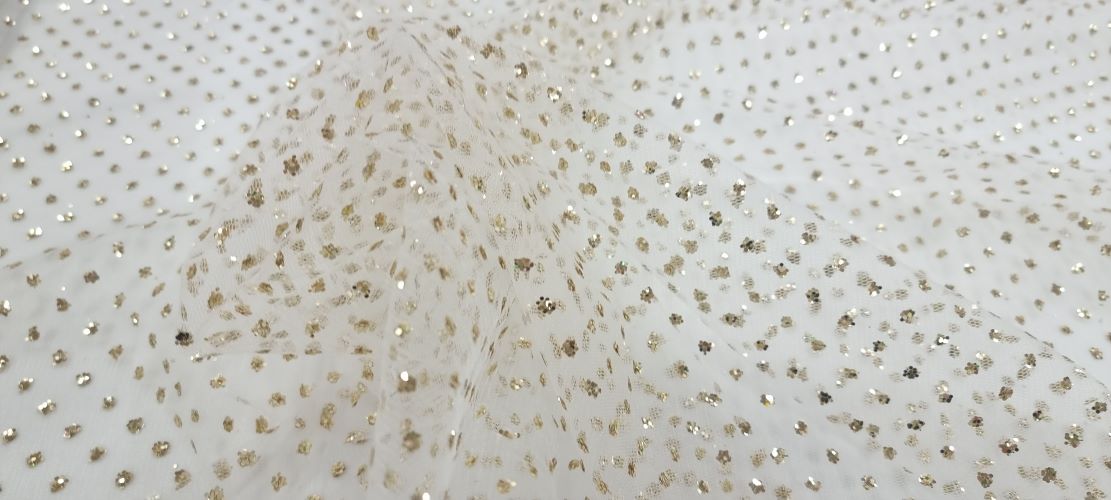Twinkle tulle beige with gold 2