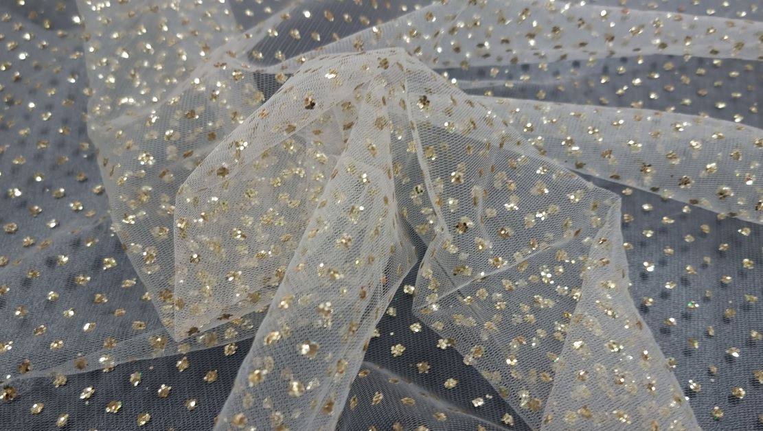Twinkle tulle beige with gold 3