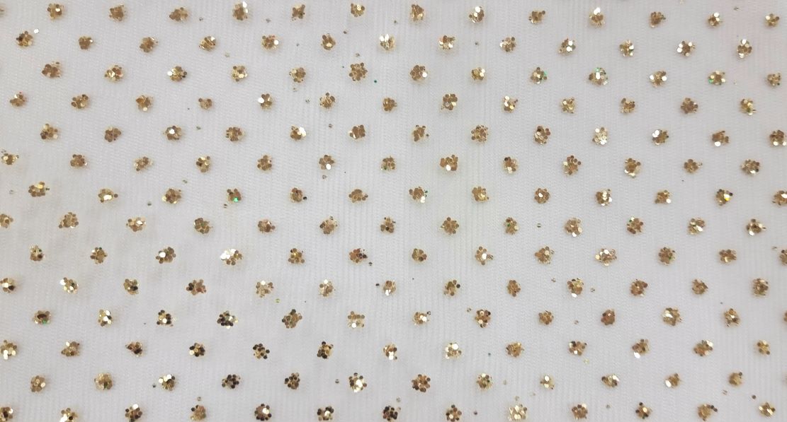 Twinkle tulle beige with gold