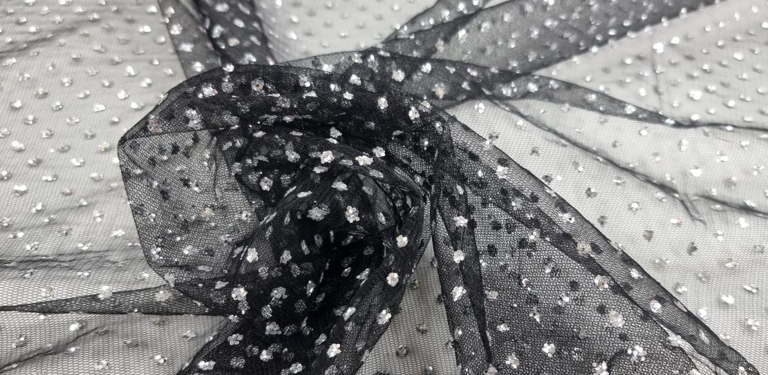 Twinkle tulle black with silver 3
