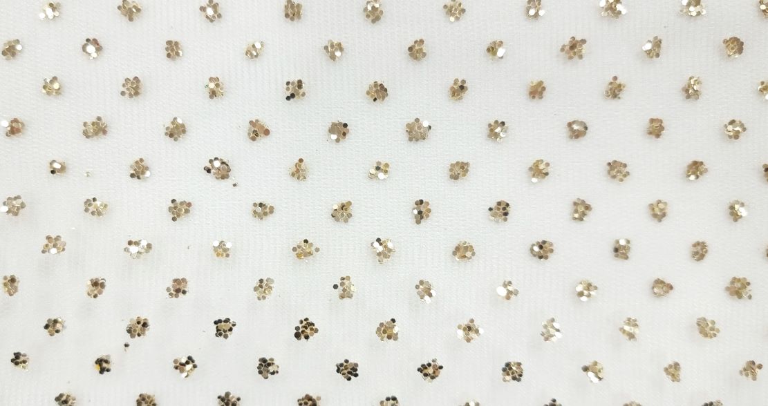 Twinkle tulle white with gold