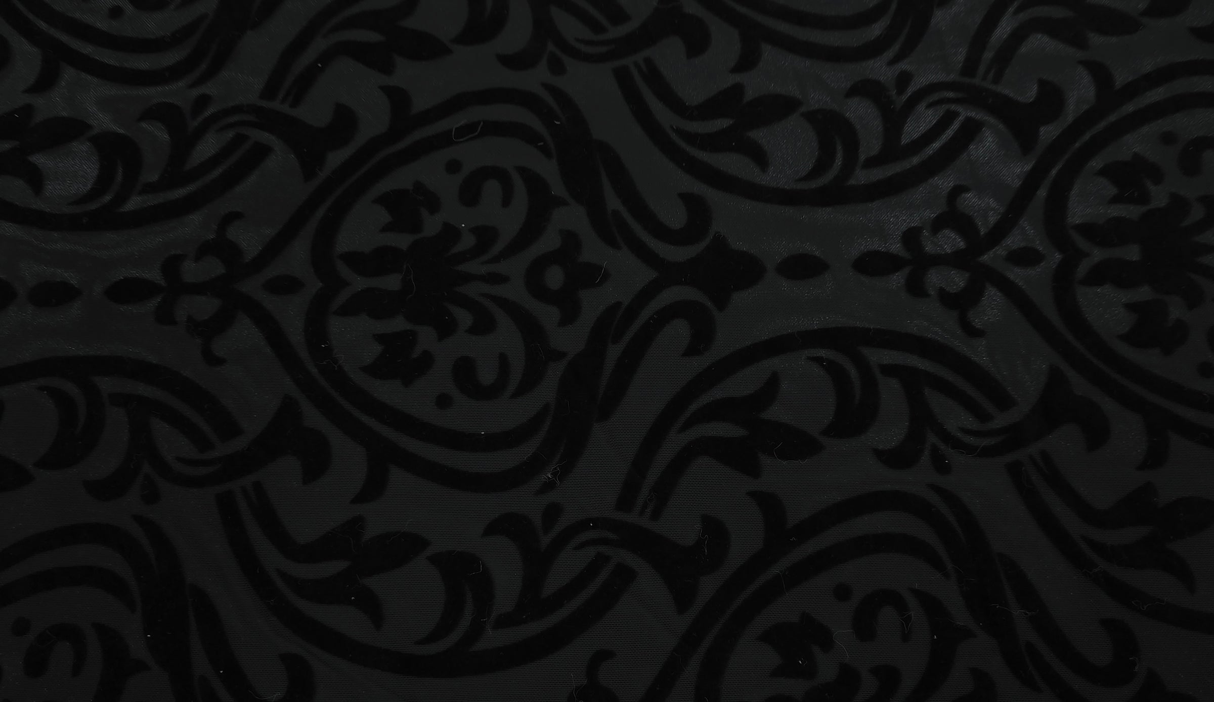 Velvet Flocked Stretch Mesh Black