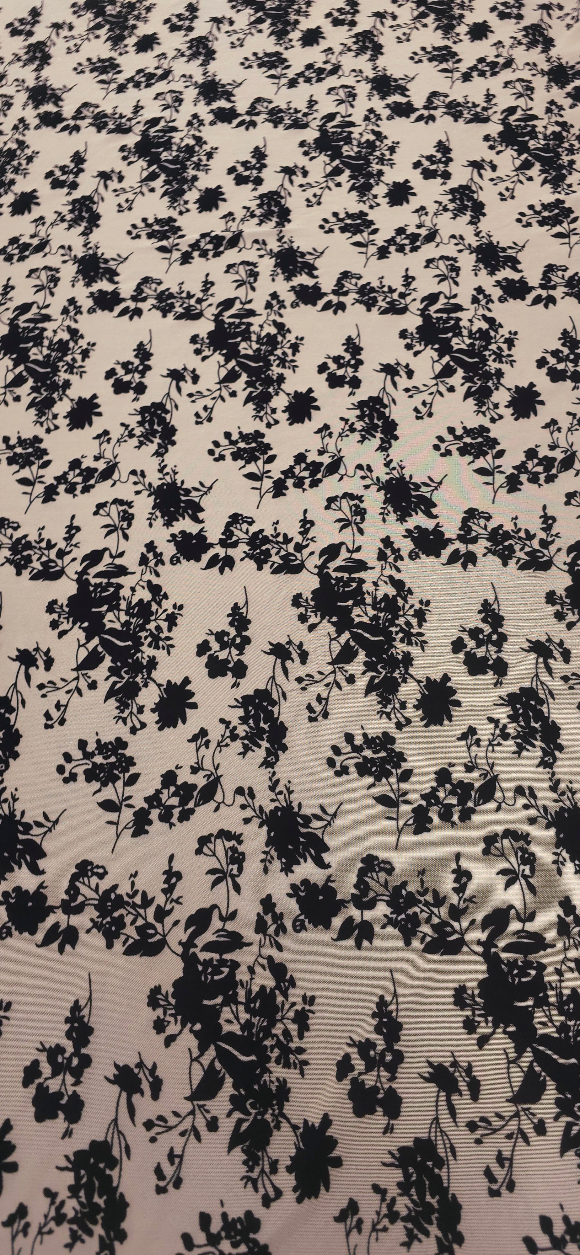 Velvet Flocked Stretch Mesh Reverie