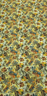 Woven Stretch Polyester Autumn Forest