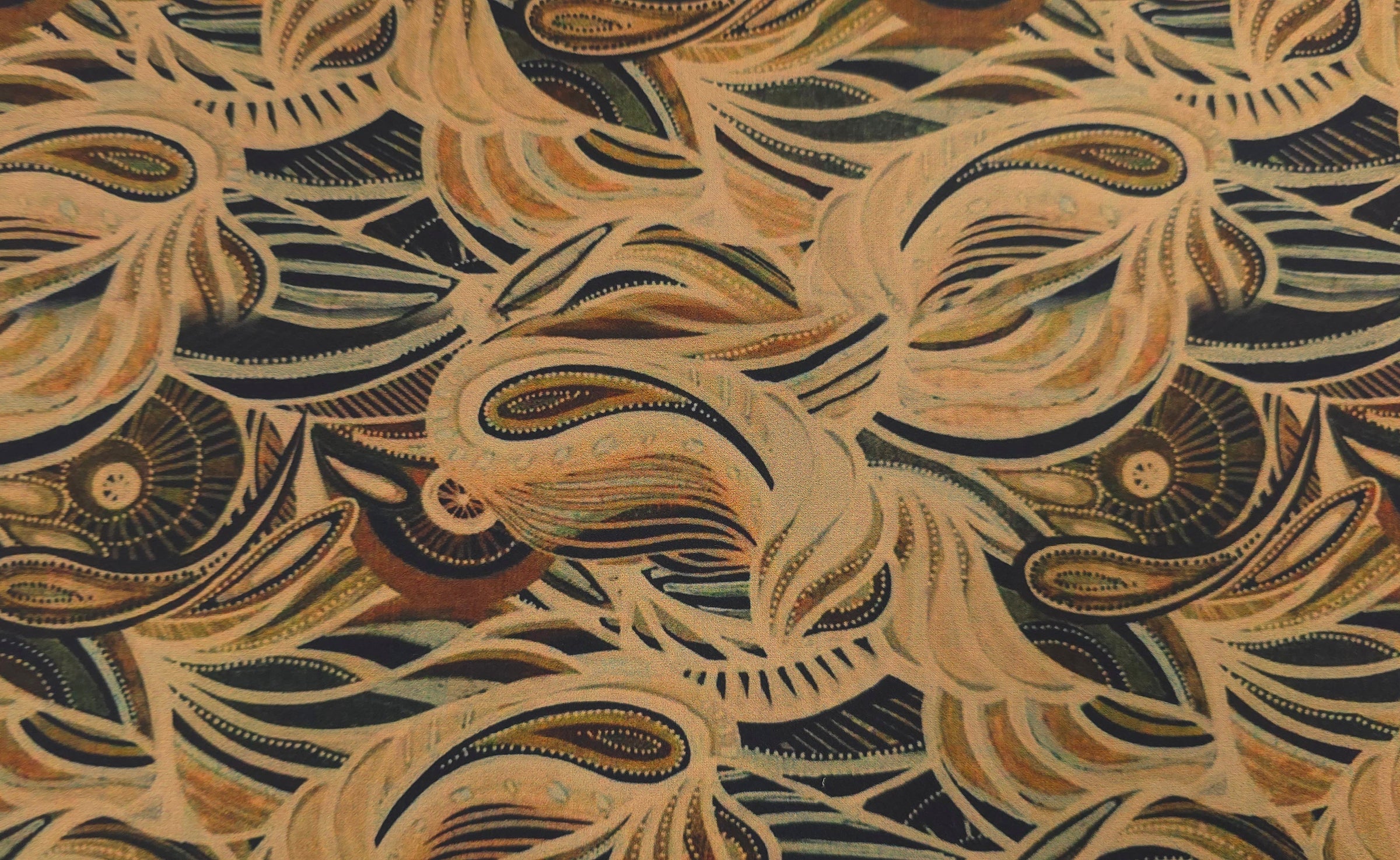 Woven Stretch Polyester Desert Mirage
