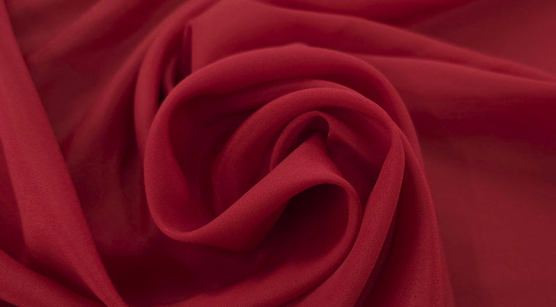 Poly Crepe de Chine Red