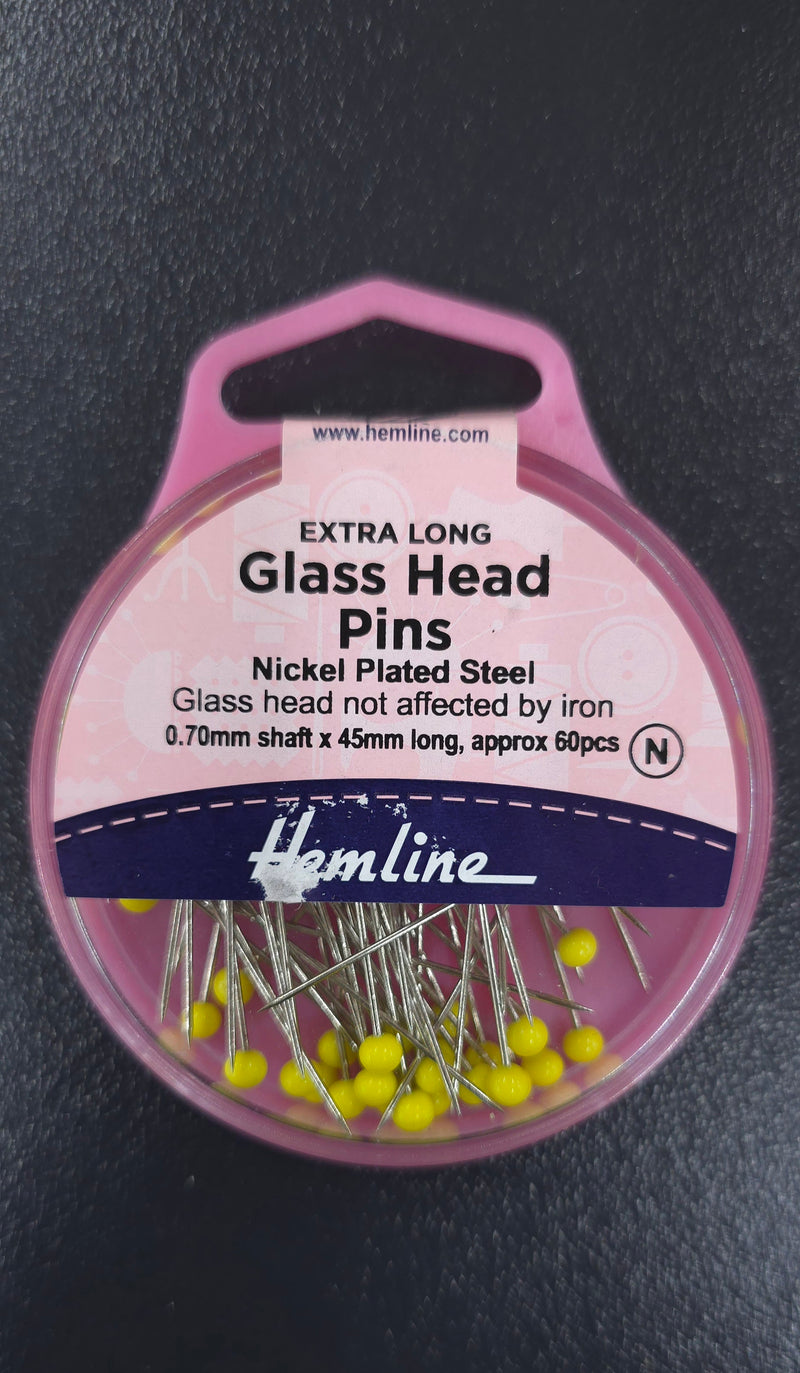 Extra Long Glass Head Pins