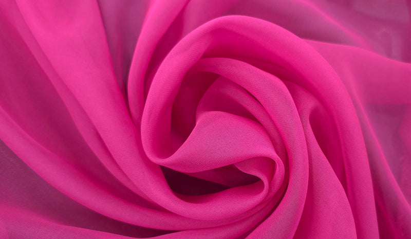Polyester Chiffon Hot Pink