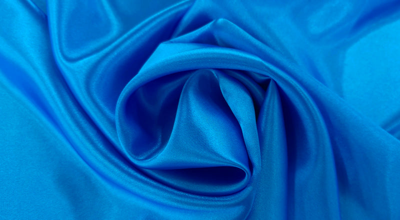 Charmeuse Satin Azure Blue