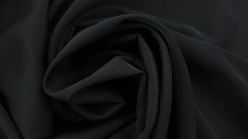 Silk Touch Stretch Satin Black