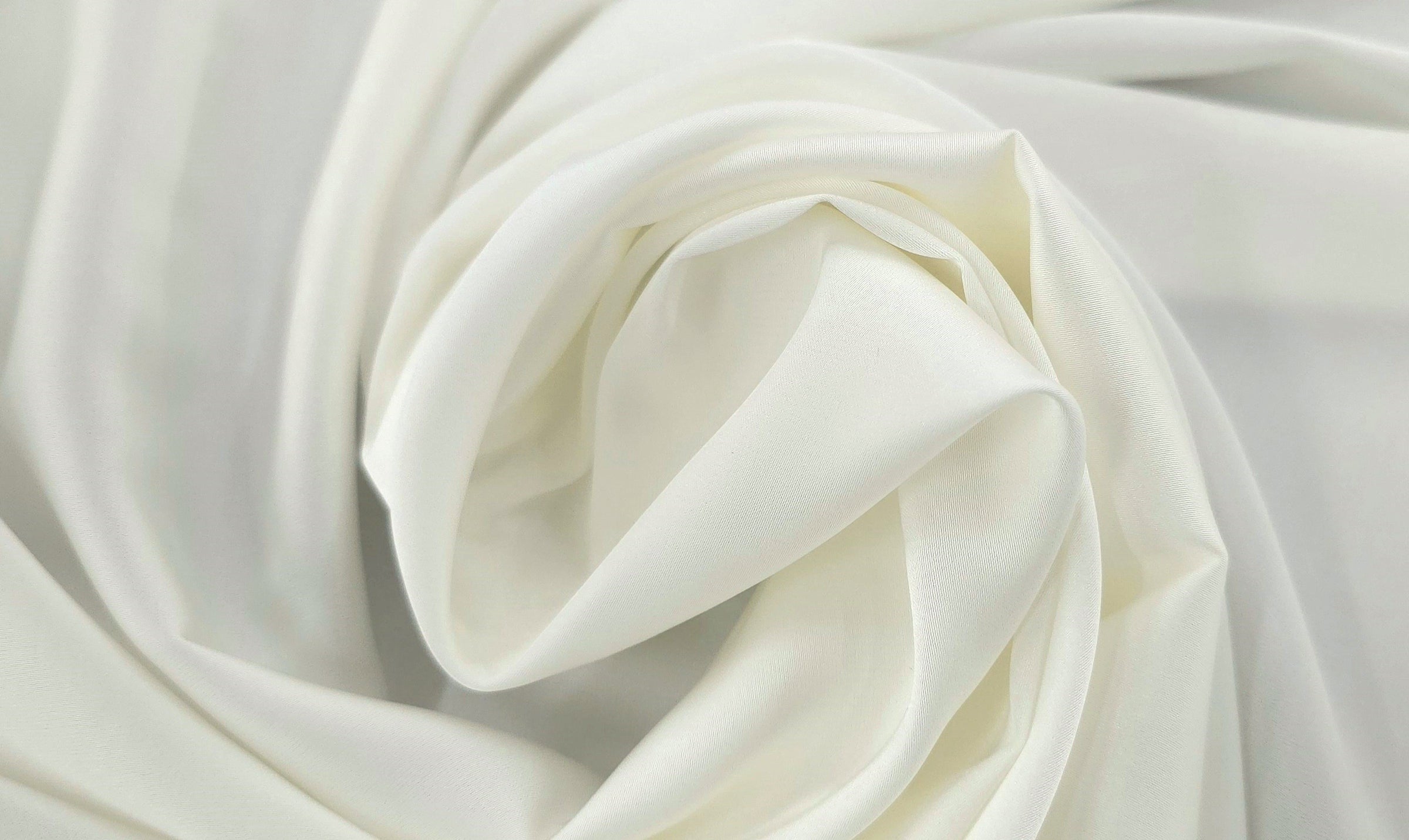 Silk Touch Stretch Satin Ivory