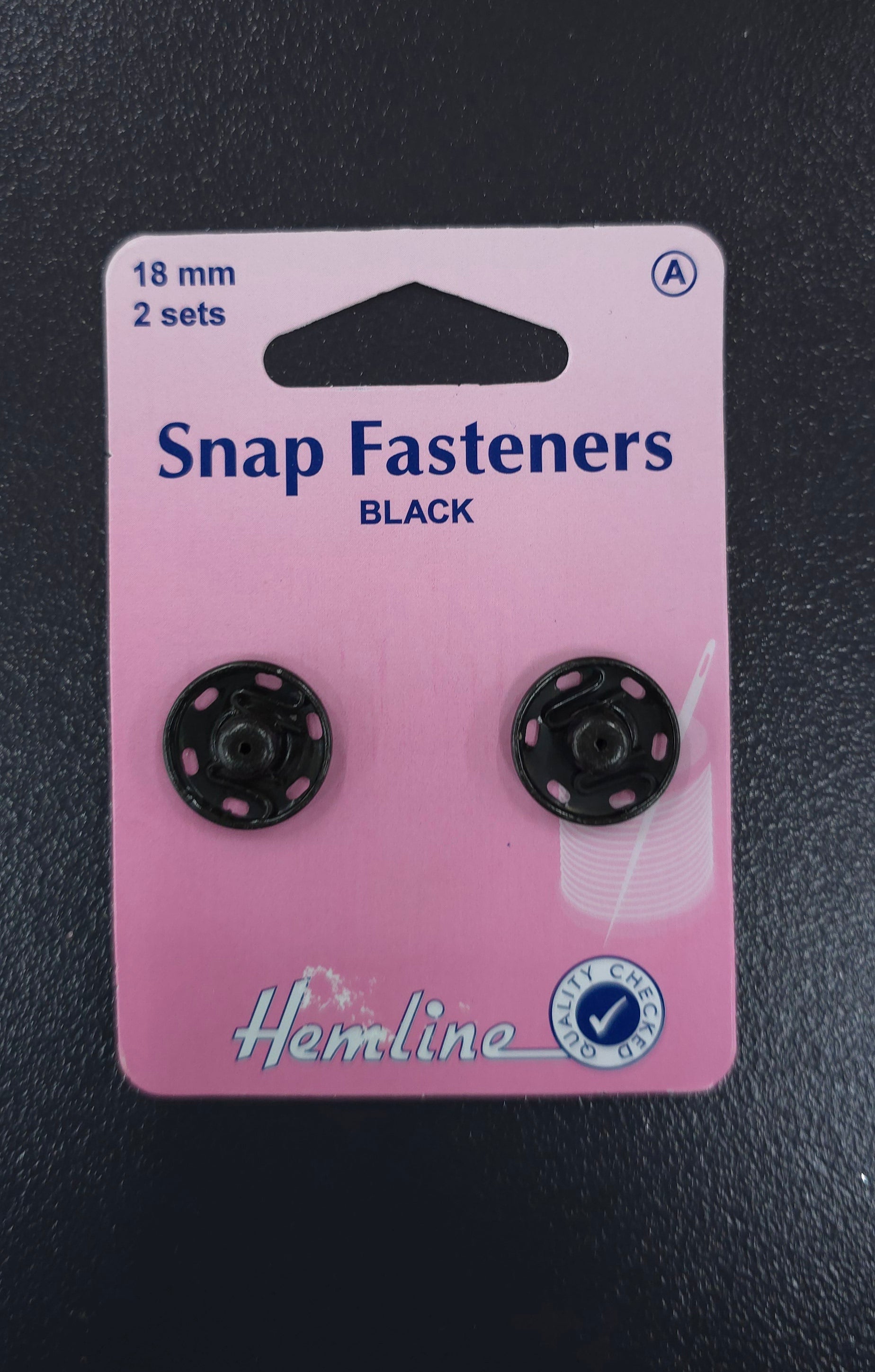 18mm Snap Fasteners Black