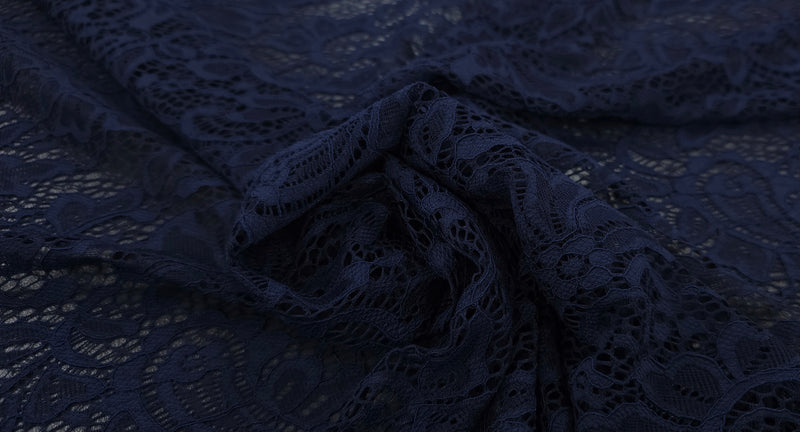 Stretch Lace Elegance Navy